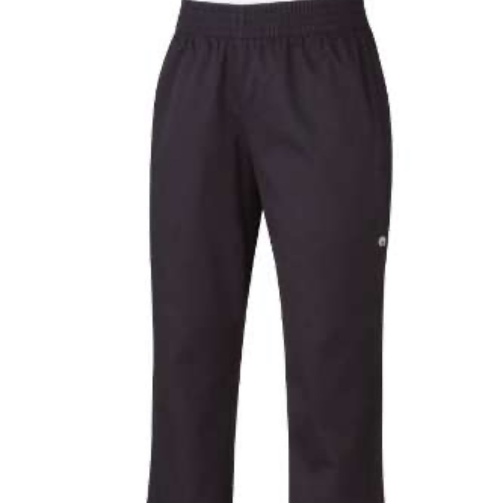 Chef Works Essential Baggy Chef Pants, Black, Size XS